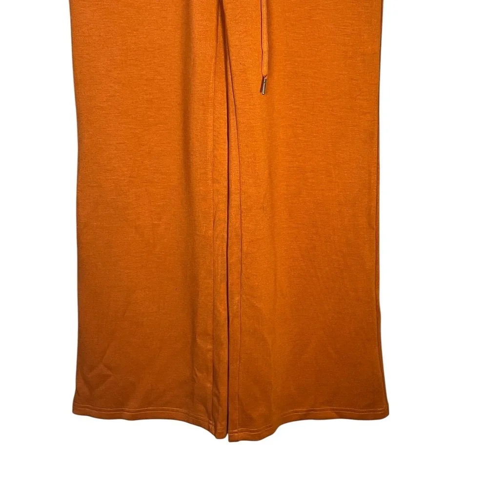 Anrabess Women's Sweat Lounge Pajama Pants Rust Color XS Waist‎ 26